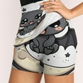 thumbnail image 4 of Cute Bat Moon Night Sky Women's Shorts Non-Slip Single Pocket A-line Trouser Skirt Summer Shorts Casual Shorts for Women, 4 of 7