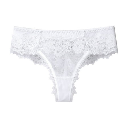 

zuwimk Womens Thong Underwear Women s Dream Cotton with Lace Boyshort White M