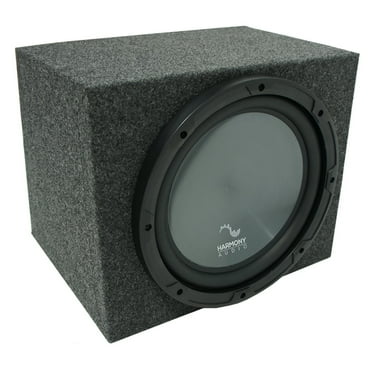 Universal Car Stereo Rearfire Sealed Single 12" Harmony R124 Sub Box Enclosure