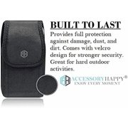 AccessoryHappy Rugged Cell Phone Holster with Belt Loop for iPhone 16/15/14 Pro Max, Compatible with Heavy Duty Cases