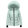 thumbnail image 2 of Mgmyaa Boys Girls Thickened Fleece Hooded Jacket Winter Warm Coat Long Sleeve Zip-Up Outerwear with Pockets Casual Parka, 2 of 4