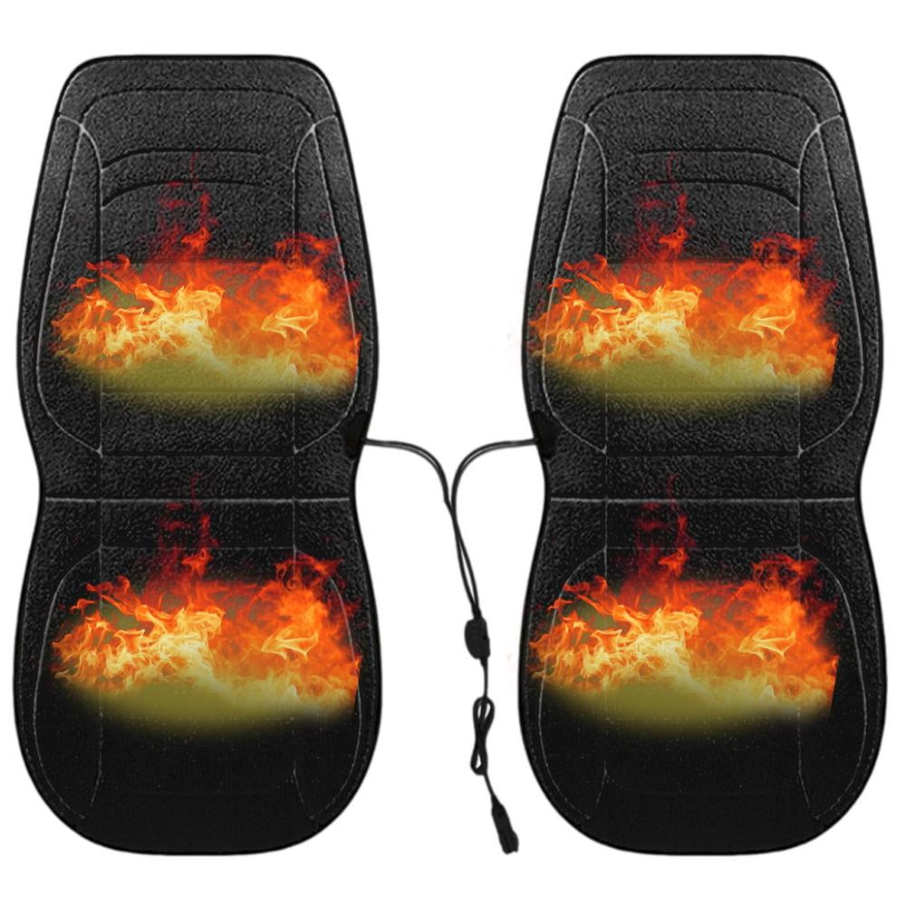 Tohuu Heated Car Seat Cover Car Heating Seat Cover Fluffy Soft Front Car Seat Pads Heat Seat