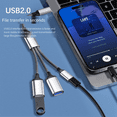 thumbnail image 5 of USB Splitter Cable Data Power Split Adapter USB C OTG Cable Phone Adapter, for Phone Laptop Tablet, 5 of 5