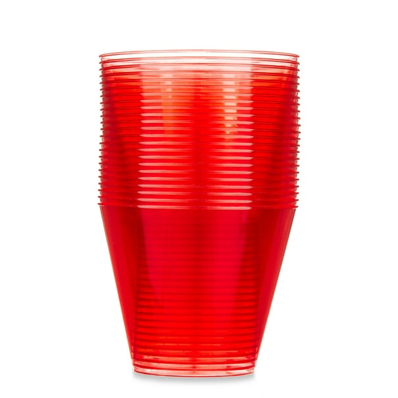 Red Plastic Cups, 8.8 fl oz, 24 Count, by Holiday Time