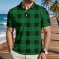 thumbnail image 2 of Uwinwear Men's Polo Shirts Short Sleeve Casual Polo T Shirt Color Block Slim Fit Golf Shirts Big and Tall Summer Tops,Green,XXL, 2 of 6