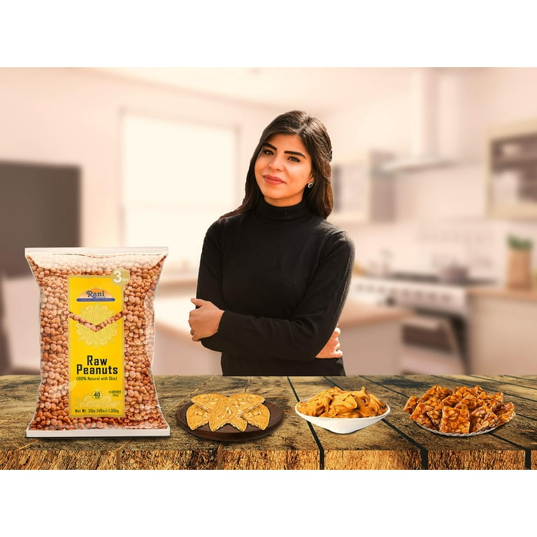 Rani Peanuts, Raw Whole With Skin (uncooked, Unsalted) 96oz (6lbs