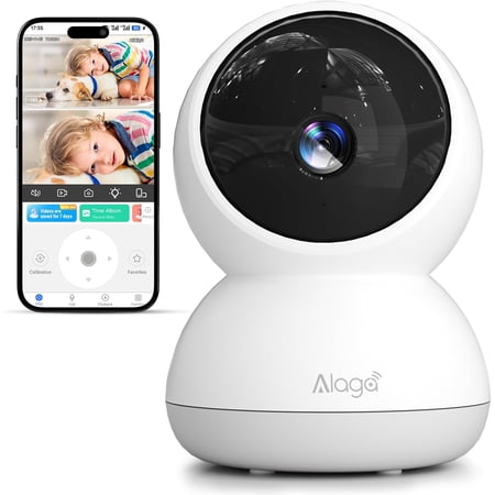 Indoor Camera, 3K HD Indoor Security Camera, 360° Pan/Tilt Pet Camera, 2-Way Audio, Siren, Night Vion, Baby/Pet Monitor with Phone App 2.4G and 5G WiFi, Compatible Alexa and Asstant