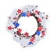 thumbnail image 4 of Corona del Día de la Independencia, decoración de pared de cinco estrellas en rojo, blanco y azul, con césped artificial para el Día de los Estados Unidos., 4 of 7