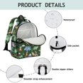 thumbnail image 4 of Green Dinosaurs Palms Volcanoes Pattern Cute School Backpack Bag for School with Padded Back and Adjustable Shoulder Straps 15.25"x11.5"x5.25", 4 of 5