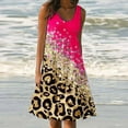 thumbnail image 1 of Mefallenssiah Femmes Mode Vacances d'Été Sans Manches Imprimé Col Rond Partie Robe de Plage, 1 of 5