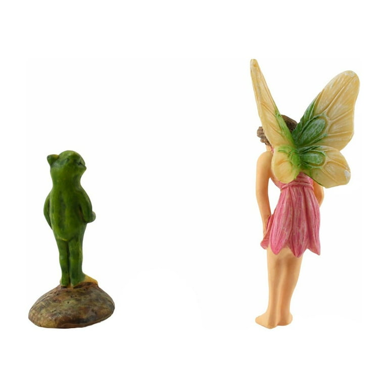 Fairy Princess Figurine Miniature Frog Garden Statue Dollhouse Decor Ornament Fairy Princess Figurine Miniature Frog Garden Statue Dollhouse Decor Ornament
