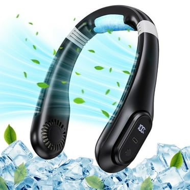 Zsiparty Portable Neck Fan, Rechargeable Cooling Hands-Free Personal Fan 3-Speed 4000mAh Perfect for Outdoor Home Sports Travel