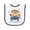 White and Black, variant on Monkey Girl 1st Hanukkah Baby Terry Cloth Bib