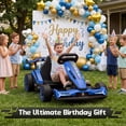 thumbnail image 6 of Wisairt 24V 10Ah Kids Electric Go Kart Drift Car, 360° Drift Ride on Toy with 800W Motors, 7.5 MPH, Adjustable Length, LED Lights, Drift Racing Kart for Big Kids 6-12 Years Old, 135 LBS, Blue, 6 of 12
