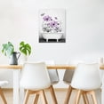 thumbnail image 2 of Purple Floral Wall Art for Living Room,Country Flower and Butterfly in Bathtub on Rustic Wood Canvas Wall Art Rustic Grey Wildflower Framed Wall Art for Bathroom Bedroom Decor,10L X 8W Inches, 2 of 6