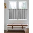 thumbnail image 7 of Half Window Curtain 36 Inches Long, Grey Geometric Window Treatment Curtain Drapes, Modern Abstract Art Vintage Boho Small Tier Curtains for Bathroom Over Sink, 27.5"x36", 2 Panels, 7 of 7