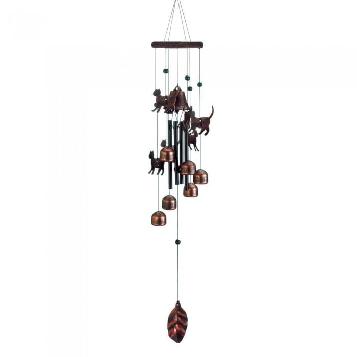 26" BRONZE CATS WIND CHIMES