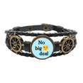 thumbnail image 1 of No es gran cosa. Pulsera marina tejida en cuero, 1 of 4