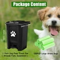thumbnail image 6 of Outdoor Dog Poop Trash Can, Dog Waste Trash Can for Backyard Garden Home with Lid, Removable Inner Bin, Green Waste Bag, Black Fully Assembled, 6 of 13