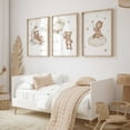 thumbnail image 2 of 3pcs/ set Teddy Bear Nursery Wall Art Prints, Bear Nursery Decor, Bear, Moon, Balloons, Nursery Kids Decor, Baby Neutral Prints, Nursery Art, Kids Room Wall Art, Unframed, 2 of 4