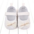 thumbnail image 6 of WEIYLL Shoes for Girls Summer Flat Bottom Lightweight Round Toe Ribbon Bow Pearl White Baby Casual Footwear 0-6 Months, 6 of 8