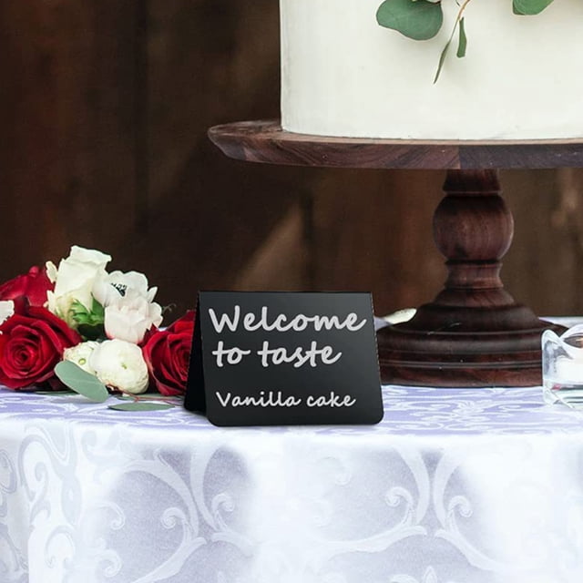 KAKOWELY 10Ud Pizarra De Para Mensajes Borrables Cartel Decorativo Para Buffet Y Eventos