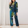 thumbnail image 2 of Fotbe Largemouth Bass Fish Conjunto de Pijama de Manga Larga para Mujer con Estampado, Ropa de Dormir de 2 Piezas, Conjunto de Casa Suave y Cómodo con Bolsillos-Medium, 2 of 7