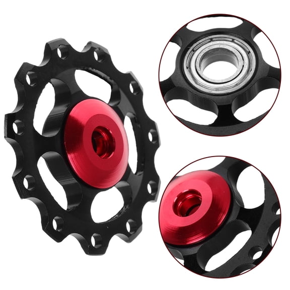 LABSERRON 1Set Derailleur Pulley Wheels Smooth Chain Operation for Cyclists Outdoor Sports 4.40X0.50In