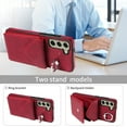 thumbnail image 5 of Dteck Crossbody Wallet Case for Samsung Galaxy S21 FE 5G, Card Holder Phone Case with Ring Stand, Premium PU Leather Protective Case with Removable Shoulder Strap for Galaxy S21 FE,Red, 5 of 10