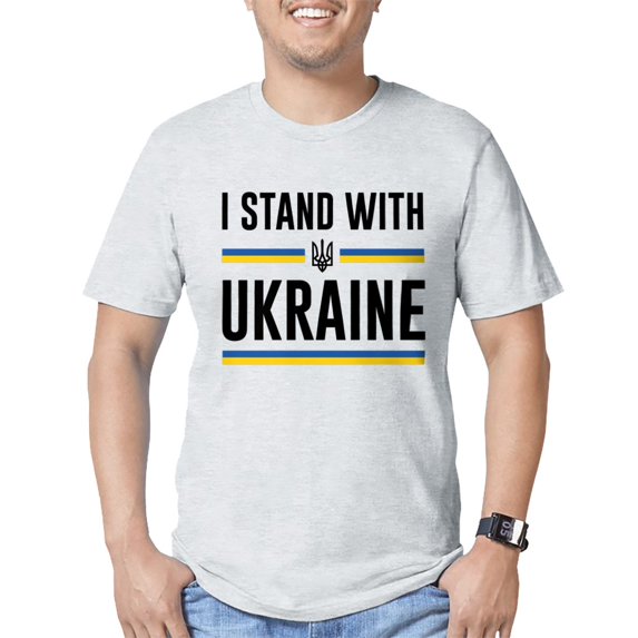 CafePress - I Stand With Ukraine Fitted T Shirt - Fitted T-Shirt, Vintage Fit Soft Cotton Tee