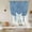 Navy Blue, variant on Sage Green Ombre Tie Up Curtains 45 Inches Long, Kitchen Window Curtains Over Sink, Farmhouse Stripes Modern Abstract Art Small Window Curtains Shade Balloon Curtains Valances for Bedroom 34"x45"