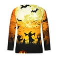 thumbnail image 4 of Oplxuo Halloween Costumes for Women Long Sleeve V-Neck Casual Shirts Loose Fit Basic Pullover Funny Holiday Tees, 4 of 4