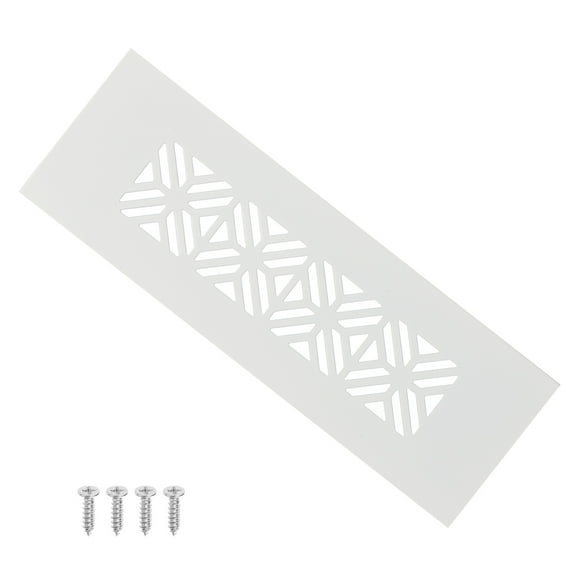 Uxcell Door Air Vent Cover Heavy Duty Aluminum Grille Ventilation Cover Louvered with Mounting Screw for Cabinet Door 6 x 2 Inch