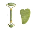 thumbnail image 4 of Set Masajeador Facial-Rodillo De Jade-Piedra Gua Sha-Diadema Mujer Spa. Rodillo de masaje facial para mujer-Rodillo facial de jade-facial Guasha. Masajeador de ojos., 4 of 5