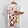 thumbnail image 4 of Bee And Flowers T-Shirts Casual T-Shirt Short Sleeve Women Trendy Tshirt Beach Custom Tops, 4 of 5