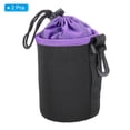 thumbnail image 3 of Unique Bargains Camera Lens Bag, 3.5' IDx5.5' H Drawstring Lens Pouch with Thick Protective Neoprene, Black Purple 2Pack, 3 of 7