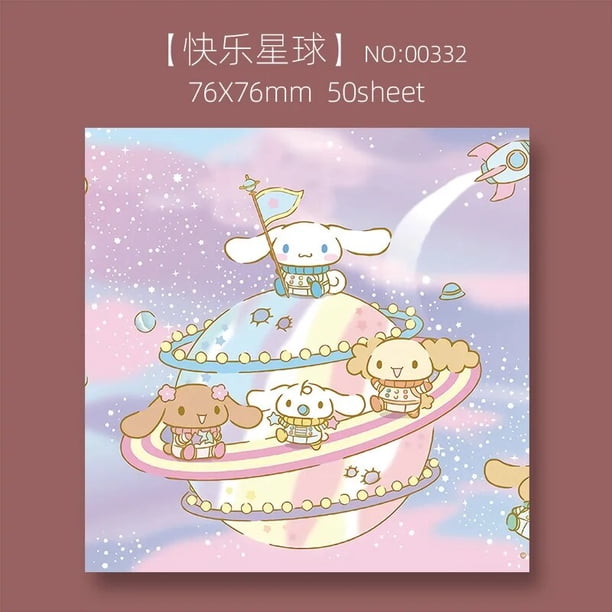 Sanrio Anime Hello Kitty, dibujos animados, Cinnamonroll, estudiante, Memo, cuaderno, nota creativa, papel, oficina, Mensaje, pegatina
