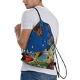 thumbnail image 4 of Yiaed Colorful Coral Reef Print Drawstring Bags Drawstring Backpack Bulk String Back Pack Gym Sport Bag-Medium, 4 of 5