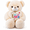 Beige Heart, variant on Amorie Teddy Bear Plush, 21.7 in, Light Brown Scarf