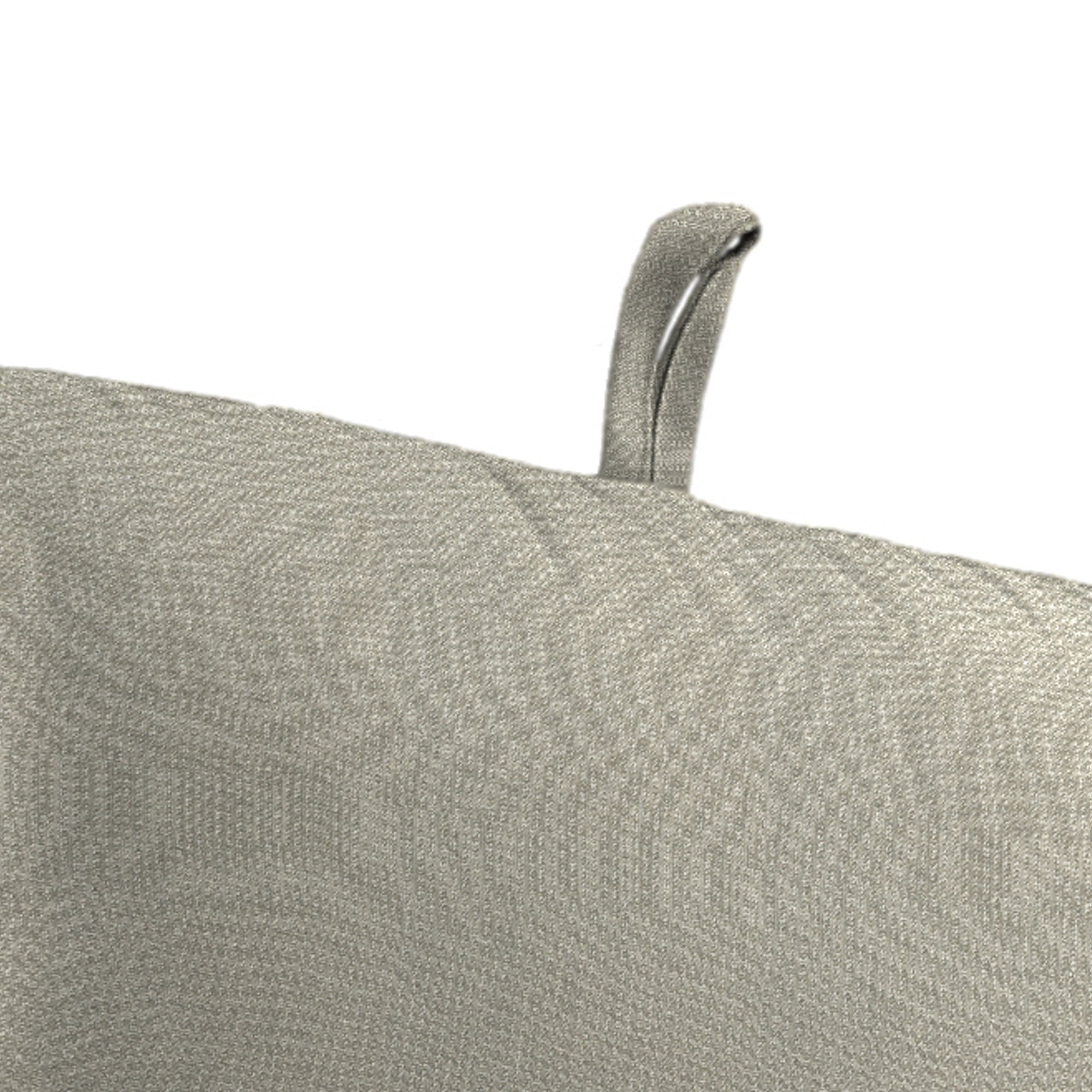 Jordan Manufacturing Sunbrella 45" x 22" Spectrum Dove Beige Solid Rectangular Outdoor Chair Cushion with Ties and Hanger Loop