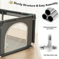 thumbnail image 2 of Baby Playpen, 79x79'' Large Baby Playard, Infant Activity Center with Anti-Slip Base, Gray, 2 of 7