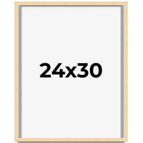 24x30 Frame Beige Real Wood Picture Frame Width 0.75 inches | Interior Frame Depth 0.5 inches |