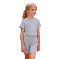 thumbnail image 3 of Gamivast 2 Piece Summer Set for Girls Polka Dot Short Sleeve Tee and Comfortable Shorts Lightweight Breathable Fabric for Playwear Casual Pajama Outfit, 3 of 8