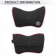 thumbnail image 4 of Almohada para reposacabezas de automóvil Unique Bargains, soporte para cuello ergonómico y cómodo, poliéster y espuma de memoria, ancho ajustable, negro y línea roja, 1 Pcs para conducción y viaje, 4 of 7