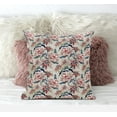 thumbnail image 3 of 20" Red Pale Green Roses Suede Throw Pillow, 3 of 4