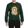 thumbnail image 2 of Wild Bobby, Betty Boop Good Vibes Only Betty Boop Unisex Crewneck Sweatshirt, Forest Green, Small, 2 of 5