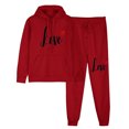 thumbnail image 2 of BVOFAR Women's Sweatsuits 2 Piece Set Letter Print Long Sleeve Hoodies Jogger Sweatpants Casual Comfy Tracksuits with Pockets, 2 of 7