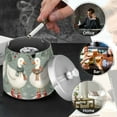 thumbnail image 4 of Yayeee Ashtray with Lid for Cigarette Smokeless Stainless Steel Home Ash Holder, Winter Goose Scarves, 4 of 7