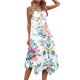thumbnail image 5 of Pantalones Cortos para Vestidos Bajos Mujeres sin Mangas Cuello Redondo Cordón Ruffle A-Line Mini Vestido Poliéster, Vestido Casual para Citas Y Fiesta, 5 of 8