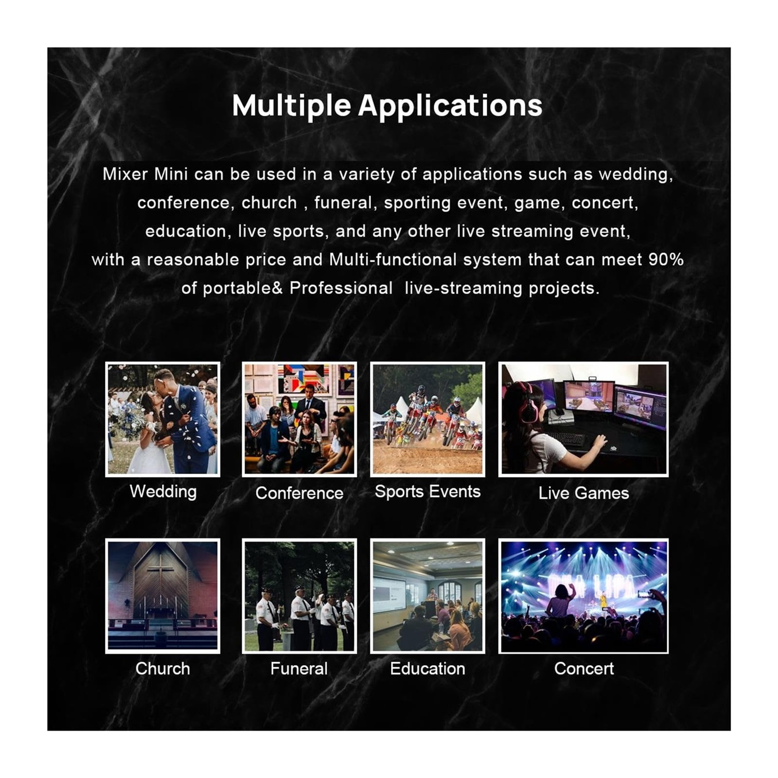 Mixer MiNi 4-CH FHD Video Live-Streaming Multi-view And Recording